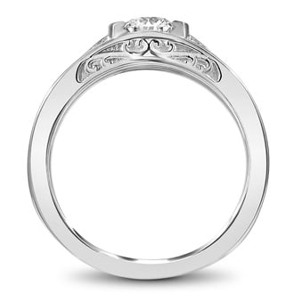Custom Channel-Set Scroll Diamond Ring