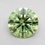 1.22 Ct. Fancy Vivid Green Round Lab Grown Diamond