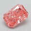 1.50 Ct. Fancy Vivid Pink Radiant Lab Grown Diamond