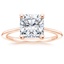 14K Rose Gold Aimee Solitaire Ring, smalltop view