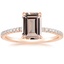 14K Rose Gold Viviana Three-Quarter Coverage Diamond Ring, smalltop view