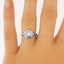 The Leonora Ring, smalltop view on a hand