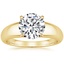 18K Yellow Gold Adrian Solitaire Ring, smalltop view