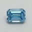 1.00 Ct. Fancy Vivid Blue Emerald Lab Grown Diamond