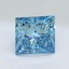 1.52 Ct. Fancy Vivid Malibu Blue Princess Lab Grown Diamond