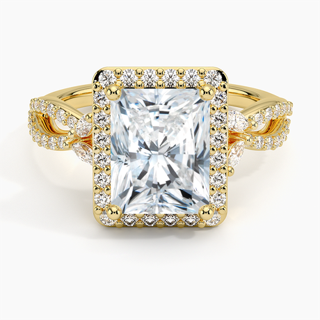 18K Yellow Gold Luxe Willow Halo Diamond Ring (2/5 ct. tw.)