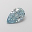 1.05 Ct. Fancy Intense  Blue Pear Lab Grown Diamond