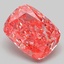 3.19 Ct. Fancy Vivid Pink Cushion Lab Grown Diamond