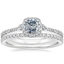 Platinum Luxe Aria Halo Diamond Ring with Luxe Ballad Diamond Ring (1/4 ct. tw.)