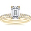 18K Yellow Gold Demi Diamond Ring (1/3 ct. tw.) with Whisper Diamond Ring (1/10 ct. tw.)