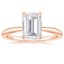 14K Rose Gold Freesia 2mm Solitaire Ring, smalltop view