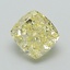 1.03 Ct. Fancy Light Yellow Cushion Lab Grown Diamond