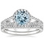18KW Aquamarine Fortuna Diamond Bridal Set (2/3 ct. tw.), smalltop view