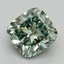 2.0 Ct. Fancy Vivid Pacific Green Cushion Lab Grown Diamond