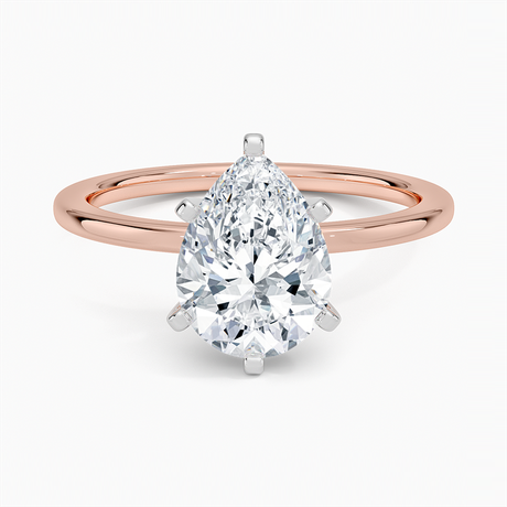 14K Rose Gold Six-Prong Petite Comfort Fit 1.5mm Solitaire Ring