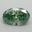 1.61 Ct. Fancy Vivid Pacific Green Oval Lab Grown Diamond