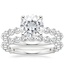 18KW Moissanite Luxe Marseille Diamond Bridal Set, smalltop view