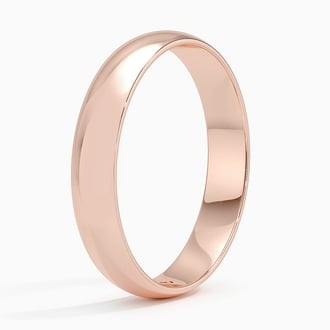 Slim Profile 4mm Wedding Ring in 14K Rose Gold