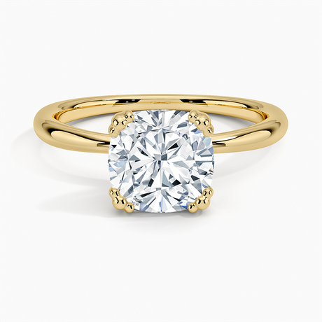 18K Yellow Gold Freesia Triple-Prong Solitaire Ring