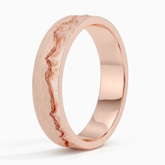 Everest 5mm Wedding Ring in 14K Rose Gold