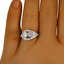 The Briseis Ring, smallzoomed in top view on a hand