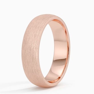 Matte Comfort Fit 5.5mm Wedding Ring in 14K Rose Gold