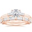 14K Rose Gold East West Tapered Baguette Diamond Ring with Memoir Baguette Diamond Ring (3/4 ct. tw.)