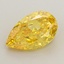 1.41 Ct. Fancy Vivid  Yellow Pear Lab Grown Diamond