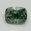 3.00 Ct. Fancy Vivid Pacific Green Cushion Lab Grown Diamond
