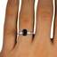 The Sidney Ring, smallzoomed in top view on a hand