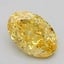2.04 Ct. Fancy Vivid  Yellow Oval Lab Grown Diamond
