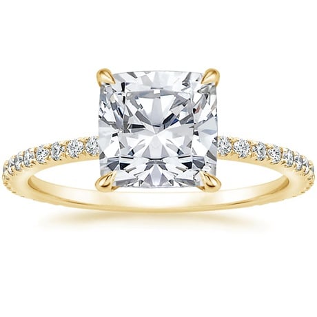 18K Yellow Gold Demi Diamond Ring with Luxe Ballad Diamond Ring
