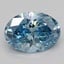 1.00 Ct. Fancy Vivid Blue Oval Lab Grown Diamond