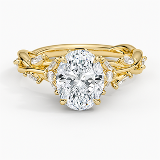 Secret Garden with 2ct Oval Certified Lab Diamond in 18K Yellow Gold