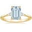 18K Yellow Gold Aria Three Stone Diamond Ring (1/10 ct. tw.), smalltop view