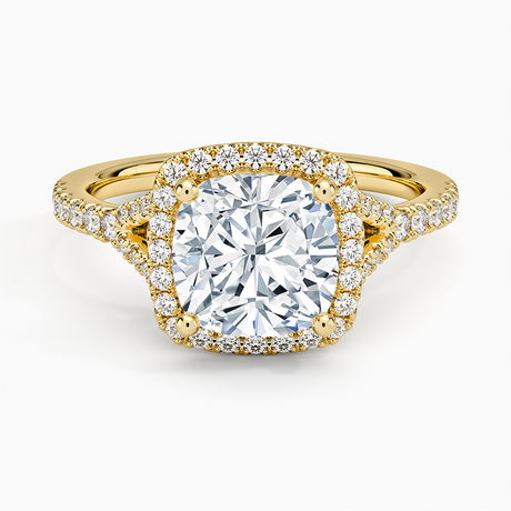 18K Yellow Gold Joy Half-Coverage Diamond Ring