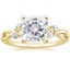 18K Yellow Gold Willow Diamond Ring (1/8 ct. tw.), smalltop view