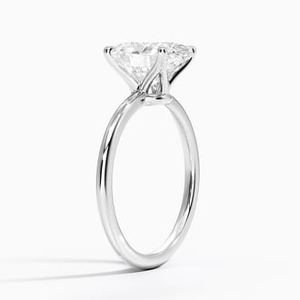 Petite Elodie Solitaire Ring with 2.5ct Oval Lab Diamond Center Stone Included