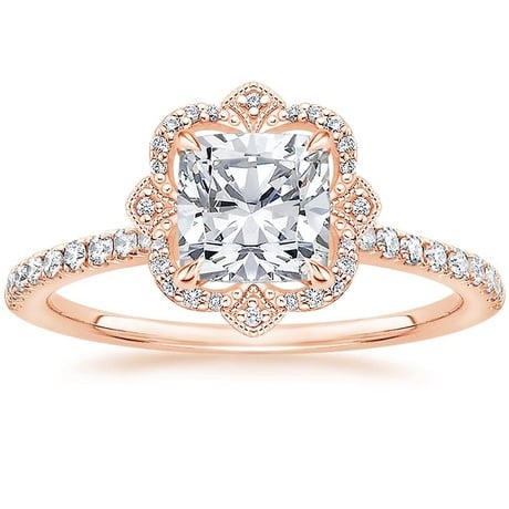 14K Rose Gold Reina Diamond Ring with Luxe Ballad Diamond Ring (1/4 ct. tw.)