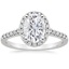 Platinum Odessa Halo Diamond Ring (1/5 ct. tw.), smalltop view
