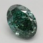 3.25 Ct. Fancy Vivid Green Oval Lab Grown Diamond