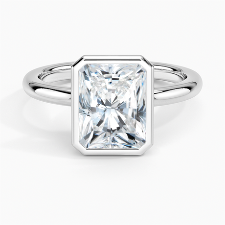 18K White Gold Julietta Bezel Solitaire Ring
