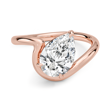 14K Rose Gold Aire Solitaire Ring