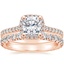 14K Rose Gold Luxe Odessa Diamond Ring (1/3 ct. tw.) with Luxe Sienna Diamond Ring (5/8 ct. tw.)