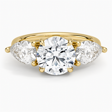 18K Yellow Gold Luxe Opera Three Stone Diamond Ring (1 1/3 ct. tw.)