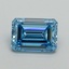 1.00 Ct. Fancy Vivid Blue Emerald Lab Grown Diamond