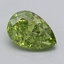 1.07 Ct. Fancy Vivid  Green Pear Lab Grown Diamond
