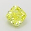 1.54 Ct. Fancy Vivid  Yellow Cushion Lab Grown Diamond