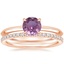 14K Rose Gold Hazel Ring with Ballad Diamond Ring (1/6 ct. tw.)