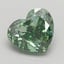 1.00 Ct. Fancy Vivid Green Heart Lab Grown Diamond